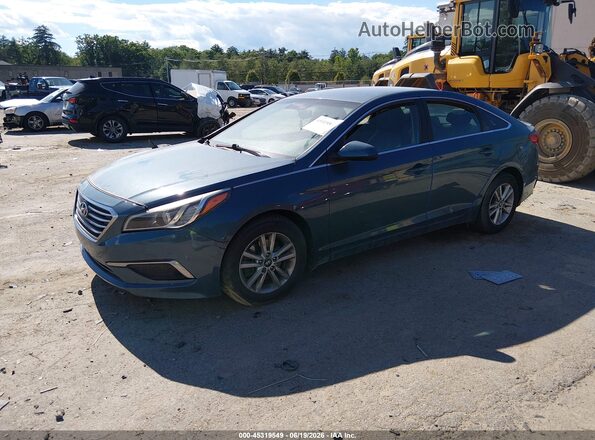 5NPE24AF2GH341634 2016 HYUNDAI SONATA Blue Передня ліва чверть