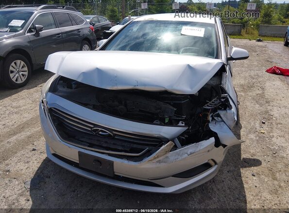 5NPE24AF2GH360197 2016 HYUNDAI SONATA Silver Front view