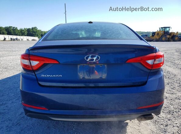 5NPE24AF2GH396603 2016 HYUNDAI SONATA Blue უკანა ხედი