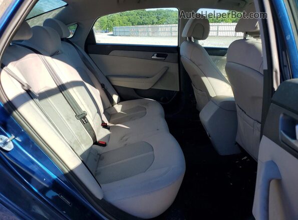 5NPE24AF2GH396603 2016 HYUNDAI SONATA Blue უკანა სავარძლების ხედი