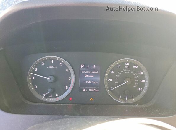 5NPE24AF2GH396603 2016 HYUNDAI SONATA Blue ხელსაწყოთა პანელის ხედი