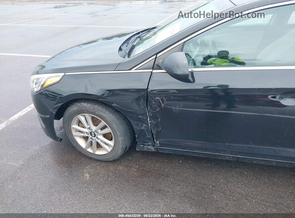 5NPE24AF2HH459555 2017 HYUNDAI SONATA Black წინა ხედი