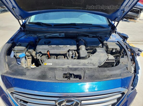 5NPE24AF2HH476422 2017 HYUNDAI SONATA Blue უკანა სალონის ხედი