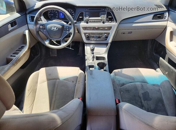 5NPE24AF2HH476422 2017 HYUNDAI SONATA Blue წინა პანელის ხედი