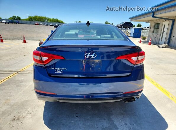 5NPE24AF2HH476422 2017 HYUNDAI SONATA Blue უკანა ხედი
