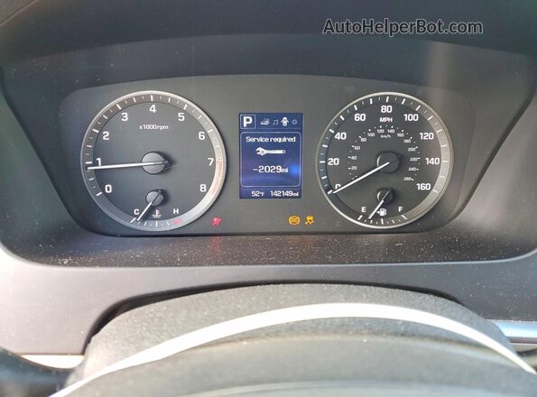 5NPE24AF2HH480681 2017 HYUNDAI SONATA Black ხელსაწყოთა პანელის ხედი
