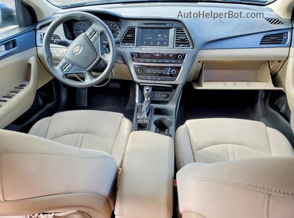 5NPE24AF2HH480681 2017 HYUNDAI SONATA Black წინა პანელის ხედი