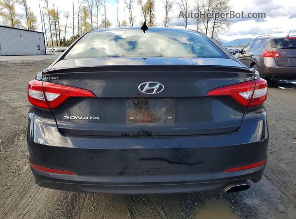 5NPE24AF2HH480681 2017 HYUNDAI SONATA Black უკანა ხედი