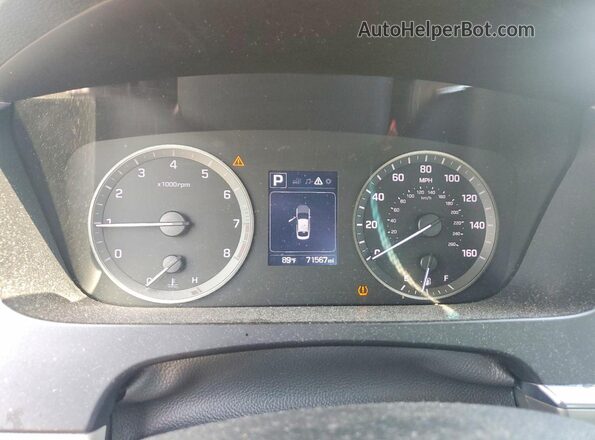 5NPE24AF2HH510987 2017 HYUNDAI SONATA Blue ხელსაწყოთა პანელის ხედი