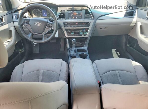5NPE24AF2HH510987 2017 HYUNDAI SONATA Blue წინა პანელის ხედი