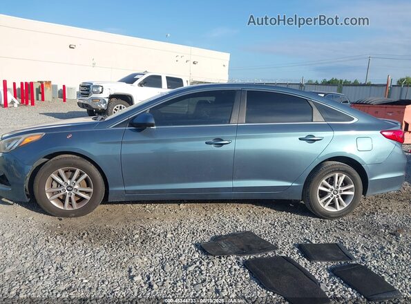 5NPE24AF2HH514649 2017 HYUNDAI SONATA Light Blue Rear interior view