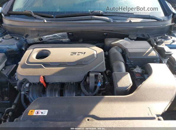 5NPE24AF2HH514649 2017 HYUNDAI SONATA Light Blue Engine compartment view