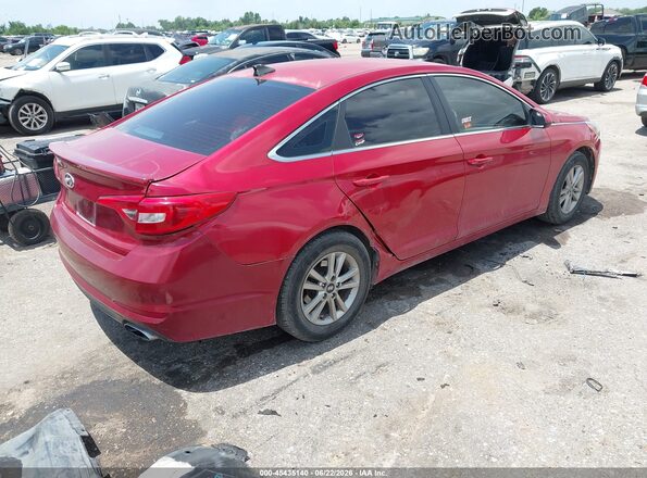 5NPE24AF2HH533914 2017 HYUNDAI SONATA Red Tył prawy