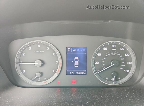 5NPE24AF2HH586290 2017 HYUNDAI SONATA White Vista del cuadro de instrumentos