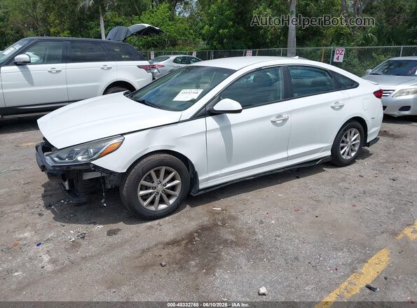 5NPE24AF2KH740200 2019 HYUNDAI SONATA Белый Передняя левая четверть