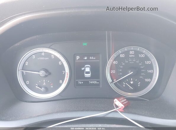 5NPE24AF2KH744991 2019 HYUNDAI SONATA Серый Вид задних сидений