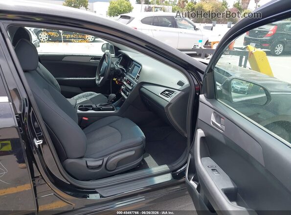 5NPE24AF2KH748541 2019 HYUNDAI SONATA Black Вид салону спереду