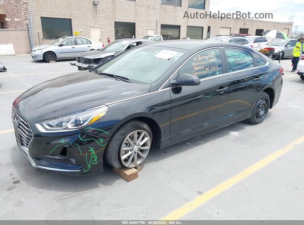 5NPE24AF2KH748541 2019 HYUNDAI SONATA Black Передня ліва чверть
