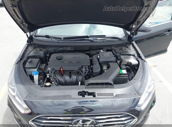 5NPE24AF2KH748541 2019 HYUNDAI SONATA Black Вид ззаду