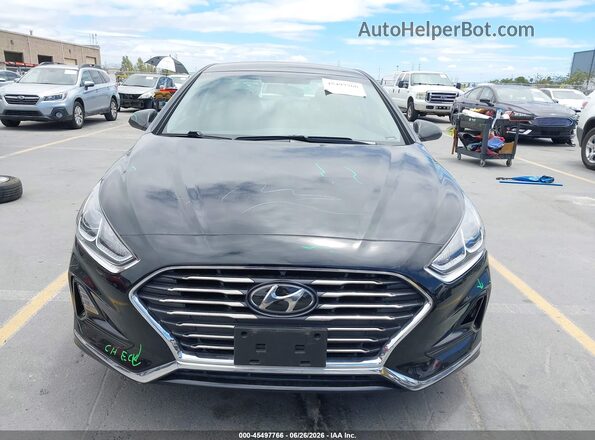 5NPE24AF2KH748541 2019 HYUNDAI SONATA Black Вид задньої частини салону