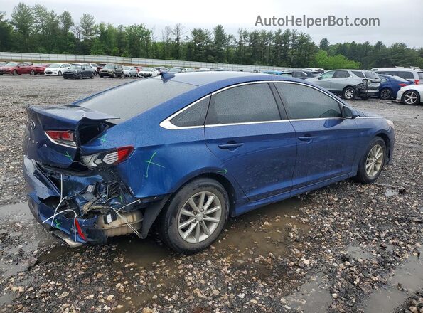 5NPE24AF2KH788568 2019 HYUNDAI SONATA Синий Задняя правая четверть