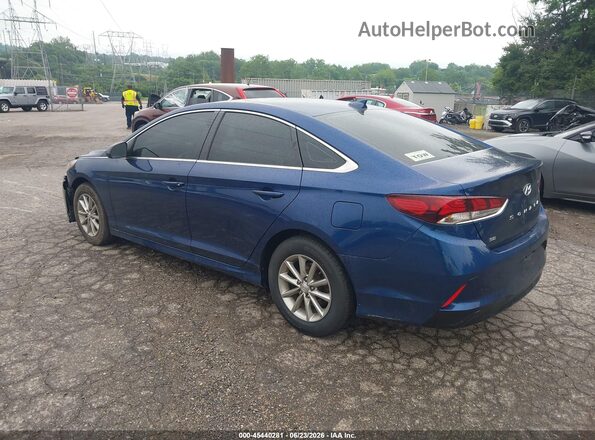 5NPE24AF2KH795956 2019 HYUNDAI SONATA Blue Задня ліва чверть