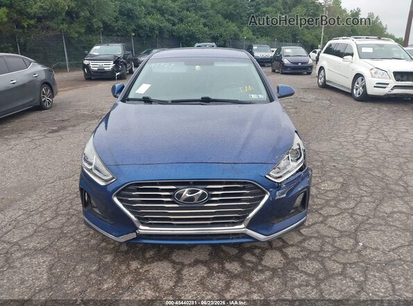 5NPE24AF2KH795956 2019 HYUNDAI SONATA Blue Вид панелі приладів