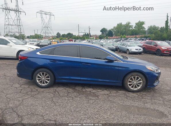5NPE24AF2KH795956 2019 HYUNDAI SONATA Blue Вид щитка приладів