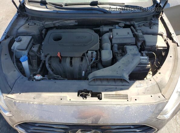 5NPE24AF2KH796427 2019 HYUNDAI SONATA Gray Вид задньої частини салону
