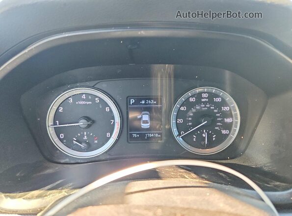 5NPE24AF2KH796427 2019 HYUNDAI SONATA Gray Вид щитка приладів