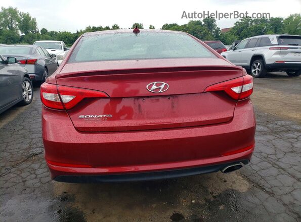 5NPE24AF3GH288328 2016 HYUNDAI SONATA Red უკანა ხედი