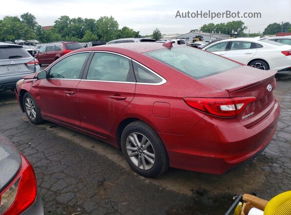 5NPE24AF3GH288328 2016 HYUNDAI SONATA Red უკანა მარცხენა