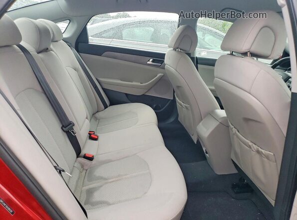 5NPE24AF3GH288328 2016 HYUNDAI SONATA Red უკანა სავარძლების ხედი