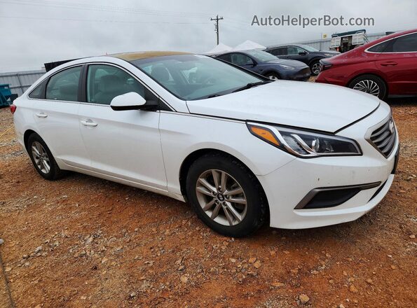 5NPE24AF3GH291682 2016 HYUNDAI SONATA White Передня права чверть