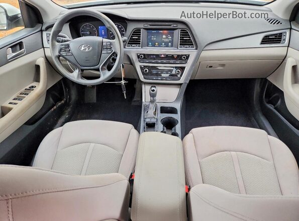 5NPE24AF3GH291682 2016 HYUNDAI SONATA White Вид панелі приладів