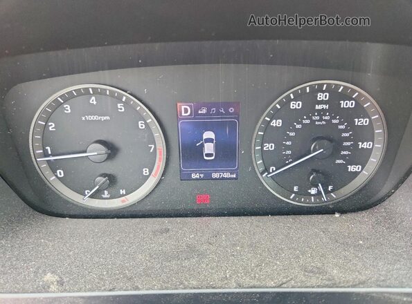 5NPE24AF3GH291682 2016 HYUNDAI SONATA White Вид щитка приладів