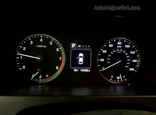 5NPE24AF3GH337107 2016 HYUNDAI SONATA Black Vista del cuadro de instrumentos