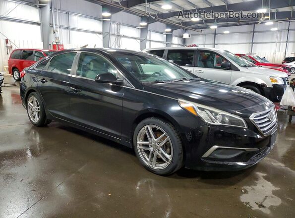 5NPE24AF3GH337107 2016 HYUNDAI SONATA Black Delantero derecho