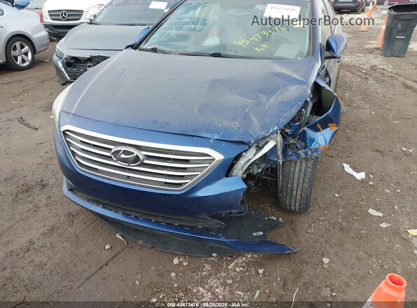 5NPE24AF3GH343943 2016 HYUNDAI SONATA Dark Blue Widok zestawu wskaźników