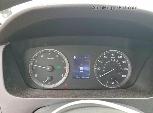 5NPE24AF3GH349399 2016 HYUNDAI SONATA Silver ხელსაწყოთა პანელის ხედი