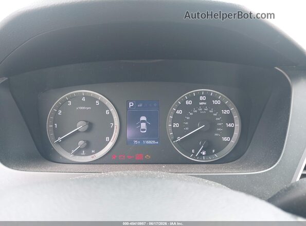5NPE24AF3GH355350 2016 HYUNDAI SONATA White უკანა სავარძლების ხედი