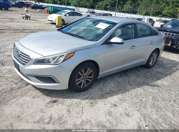 5NPE24AF3GH365571 2016 HYUNDAI SONATA Silver წინა მარცხენა ხედი სამი მეოთხედიდან