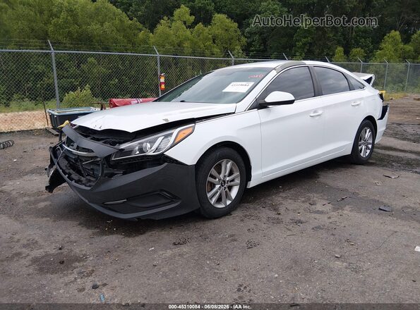 5NPE24AF3GH374688 2016 HYUNDAI SONATA White Vista tres cuartos delantera izquierda