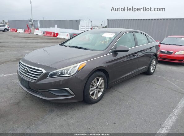 5NPE24AF3GH375971 2016 HYUNDAI SONATA Gray Առջևի ձախ երեք քառորդ տեսարան