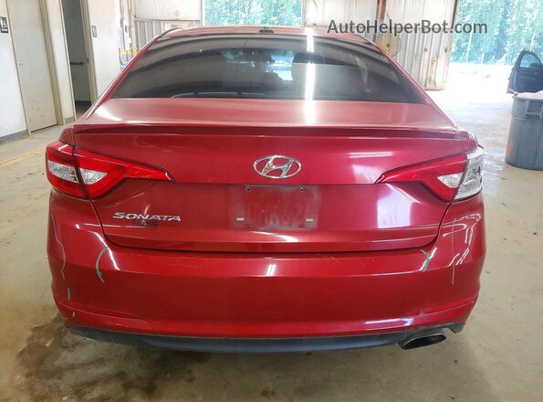 5NPE24AF3HH447320 2017 HYUNDAI SONATA Red Rear view