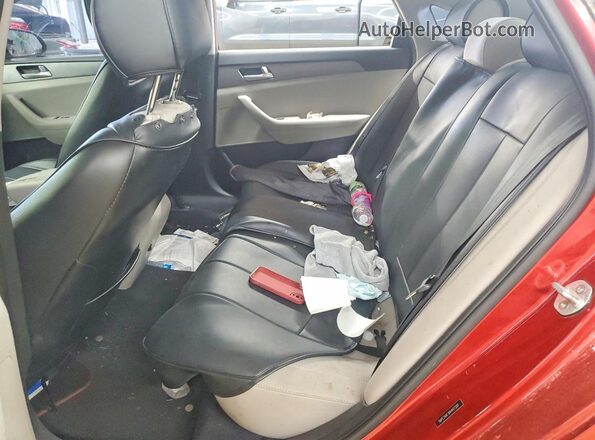 5NPE24AF3HH447320 2017 HYUNDAI SONATA Red Rear seats view