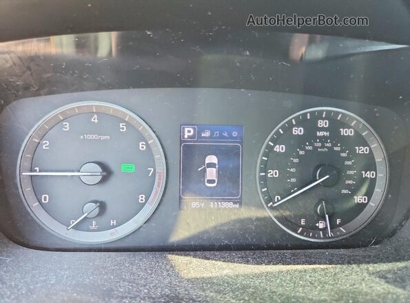 5NPE24AF3HH464036 2017 HYUNDAI SONATA Silver Вид щитка приладів