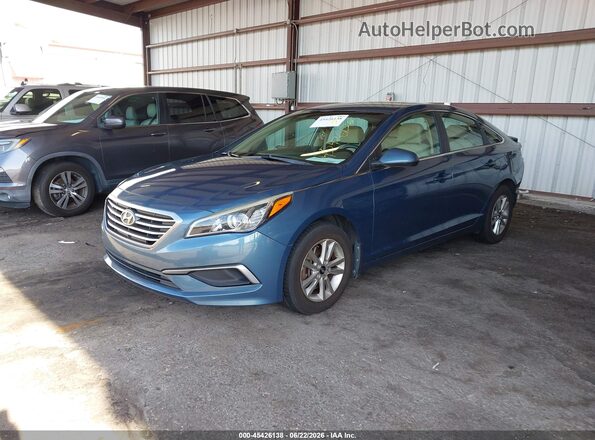 5NPE24AF3HH478034 2017 HYUNDAI SONATA Blue Vista tres cuartos delantera izquierda