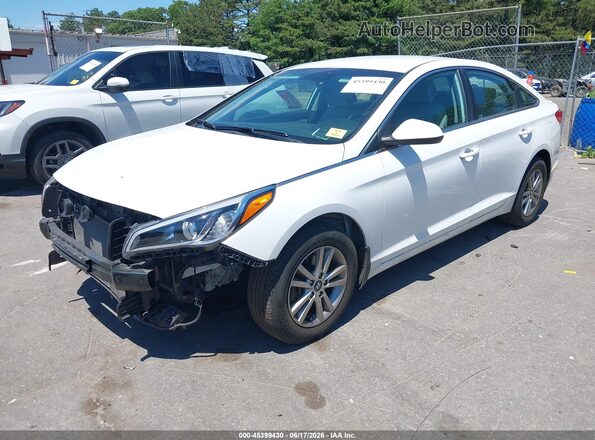 5NPE24AF3HH503840 2017 HYUNDAI SONATA White წინა მარცხენა ხედი სამი მეოთხედიდან