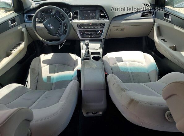 5NPE24AF3HH526535 2017 HYUNDAI SONATA Silver Առջևի վահանակի տեսք